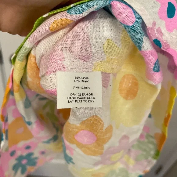 NWT SMYMM Show Me Your Mumu Amalfi Coast Floral Multicolor Linen Blend Dress - Picture 9 of 10